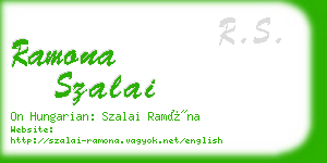 ramona szalai business card